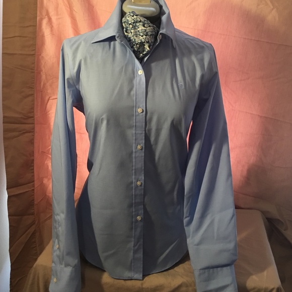 Ralph Lauren No iron button shirt lt blue worn 1x
