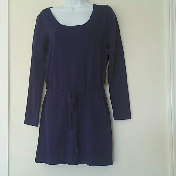 525 America stylish purple mini sweater dress