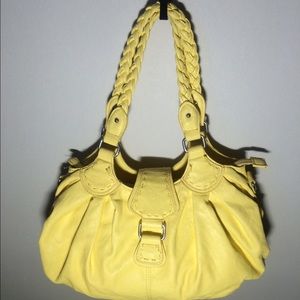 Yellow Leather Hobo Purse