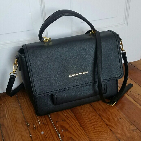 Adrienne Vttadini Cross Body Black Satchel