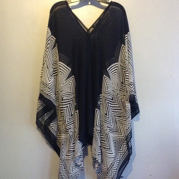 Plus size shear poncho