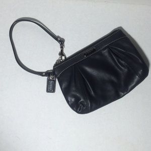 COACH Carriage Collection Black Wristlet