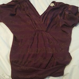 Purple and gold party top
