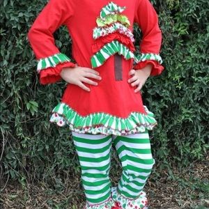 Red Christmas Tree Outfit