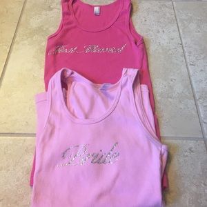2 Bride/Just Married Tanks