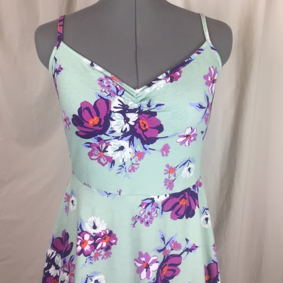 UO Mint Floral Dress - Picture 2 of 4