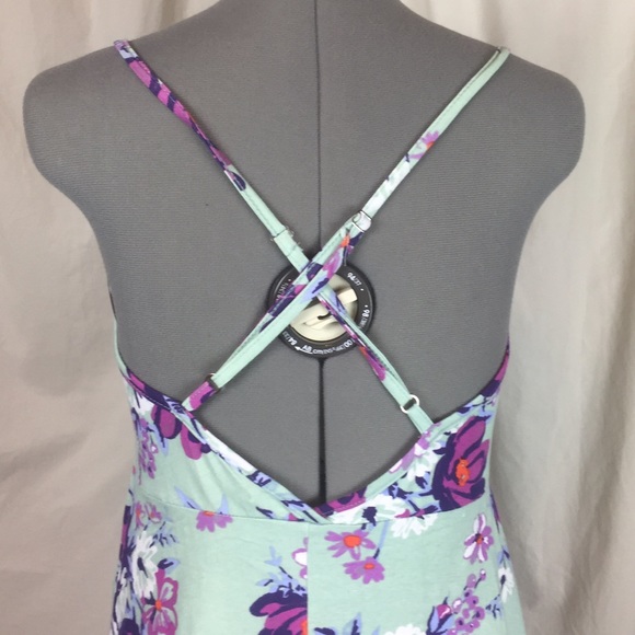 UO Mint Floral Dress - Picture 3 of 4