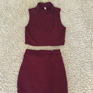 Burgundy Two Piece