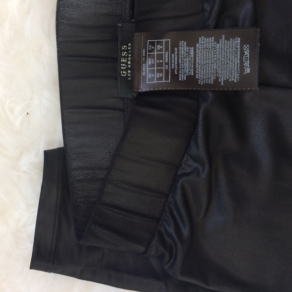 GUESS | Black Liquid Shiny Leggings faux leather - Picture 2 of 2