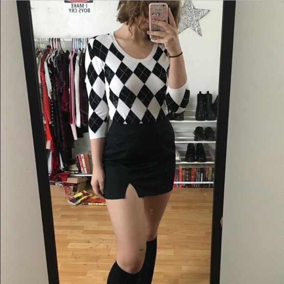 burberry london plaid quarter sleeve sweater