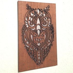 SALE! Wall Art Wood Owl
