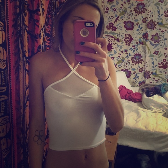 White halter top