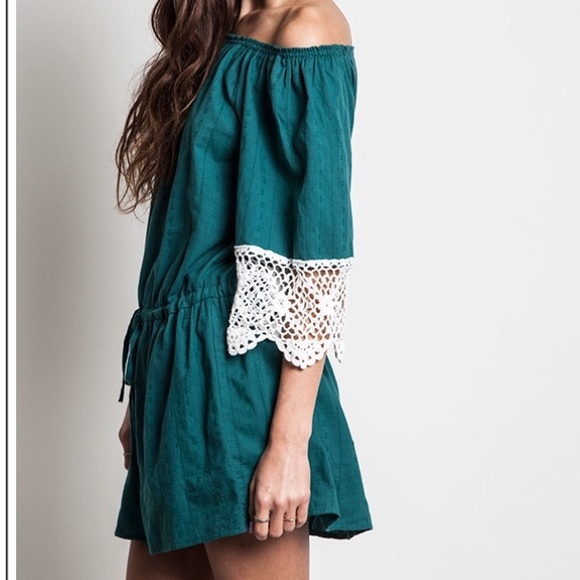 Umgee Crochet trimmed dress with drawstring waste - Picture 2 of 3