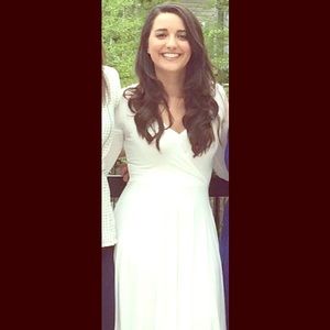 WHITE WRAP DRESS! SIZE S