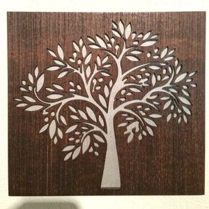 Black Friday Silver Sand Wall Art Tree