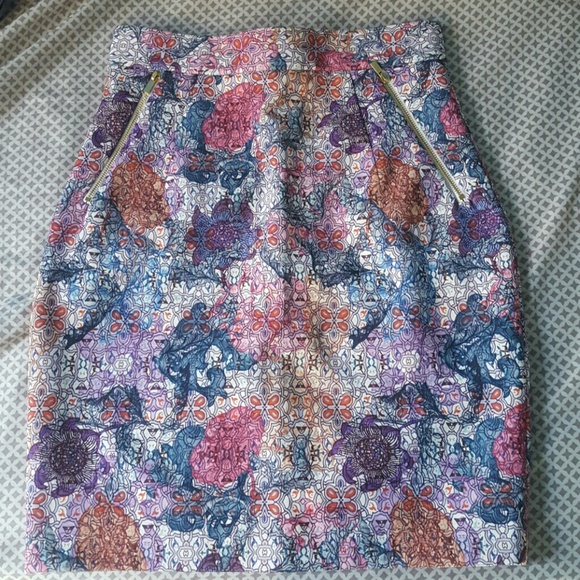 Purple floral skirt