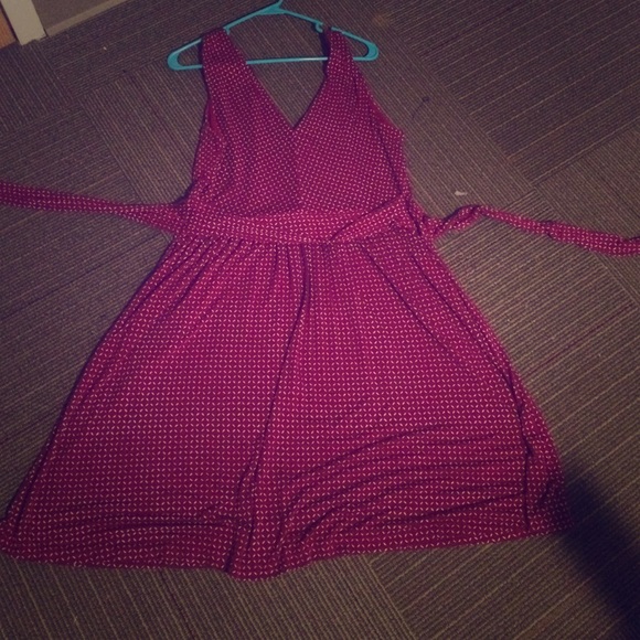 Flowy purple and white dress