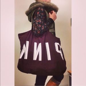 Burgundy weekend PINK tote bag