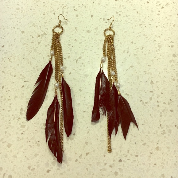 Feather earrings