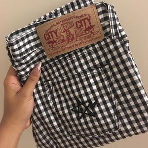 BATHING APE BLACK AND WHITE FEMALE PANT