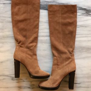 Beautiful Michael Kors suede heeled boots!