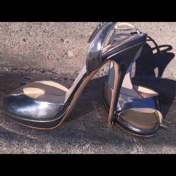 Jimmy Choo Elazer Metallic Heel authentic