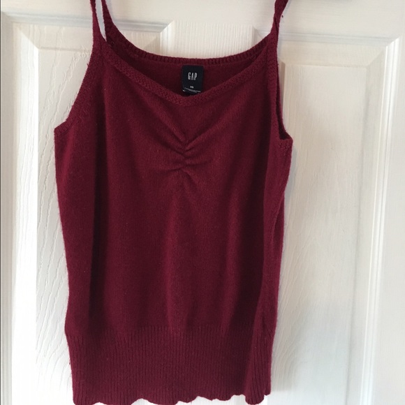 Wool spaghetti strap sweater.  Gap.