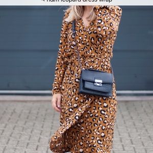 H&M leopard print wrap dress worn once