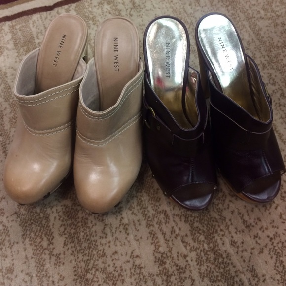 ✅Woman's Nine West high heel clog/mule sizes 7.5/7 - Picture 1 of 3
