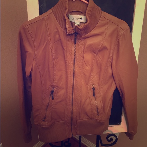 Camel Leather Looking Jacket