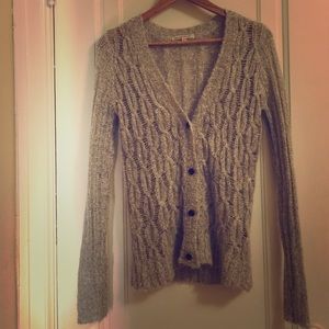 Grey knit cardigan