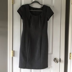 Gray form fitting business dress