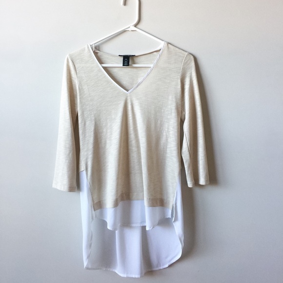 NWOT White House Black Market 3/4 sleeve top
