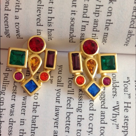 Vintage Jewelry - vintage 1980s statement earrings