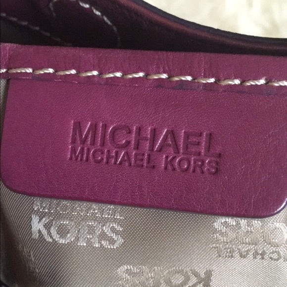 MICHAEL KORS Plum Hobo Leather Handbag & Cover Bag - Picture 4 of 6