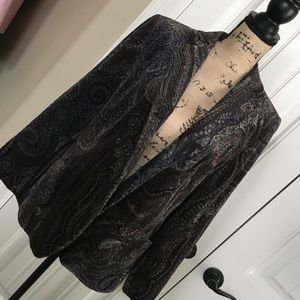 Velvet Paisley Blazer Size Large