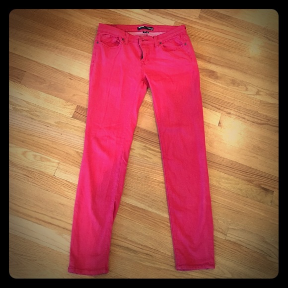 Red BDG cigarette mid rise jeans from Urban O