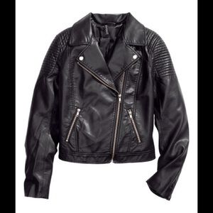 H and M Divided black motorcycle jacket