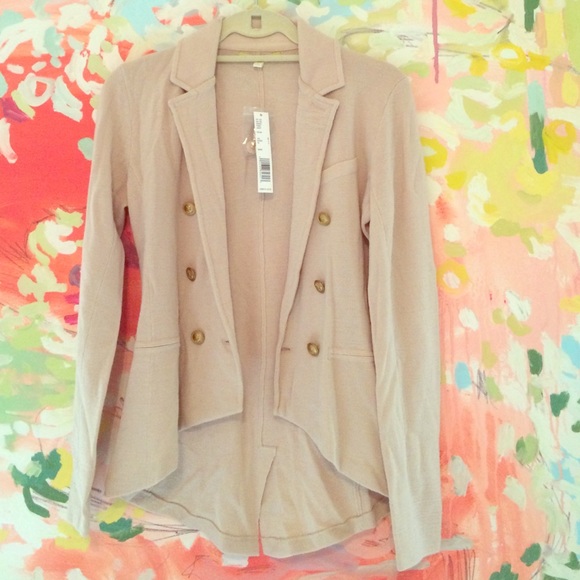 Gianni bini tan tailored blazer/coat, high low