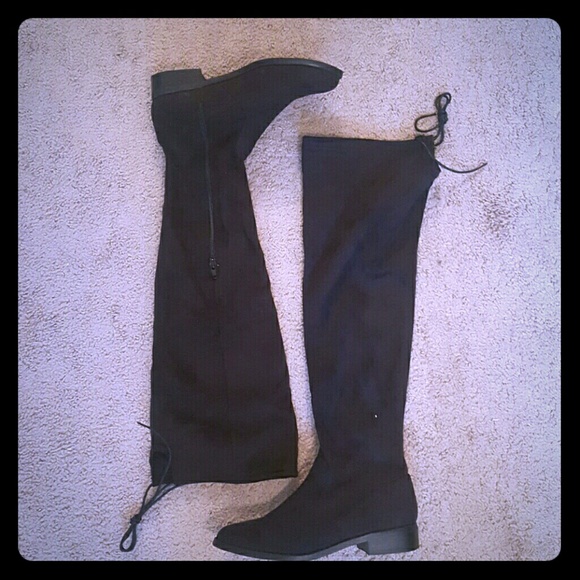 Suedette Knee High Boots