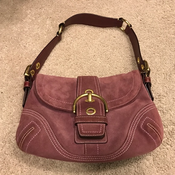 🎈SOLD🎈Coach pink suede purse