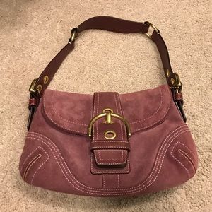🎈SOLD🎈Coach pink suede purse