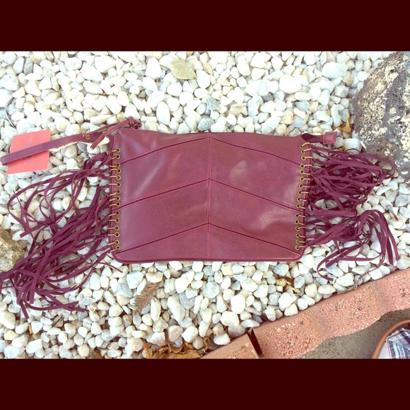 Brand new Burgundy clutch!
