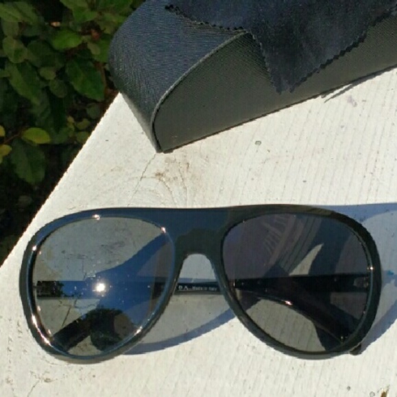 Prada Shield Sunglasses Black Women's Aviators