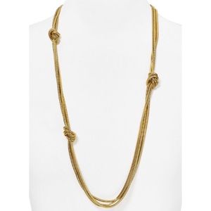 DVF gold long necklace 34"