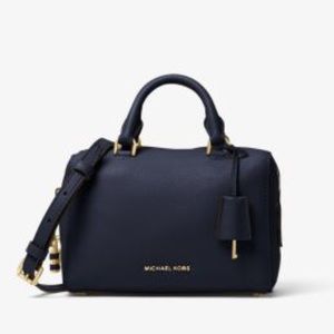 Michael Kors Kirby XS Navy Leather Satchel