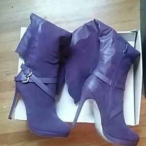 Purple Knee Boots.