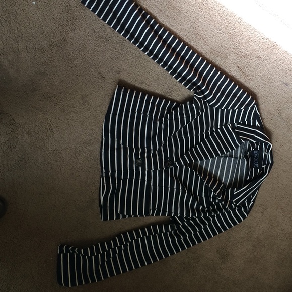 Love culture striped knit blazer