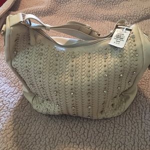 Wilson Leather handbag w/ silver and rhinestones