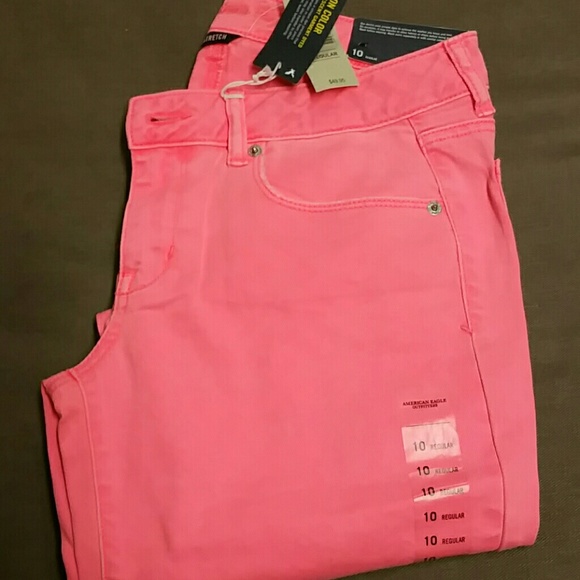 Neon color skinny distressed jean